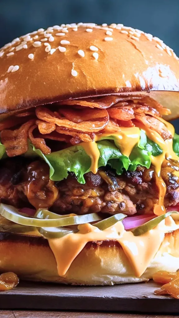 Burger with Melted Cheese Recipe